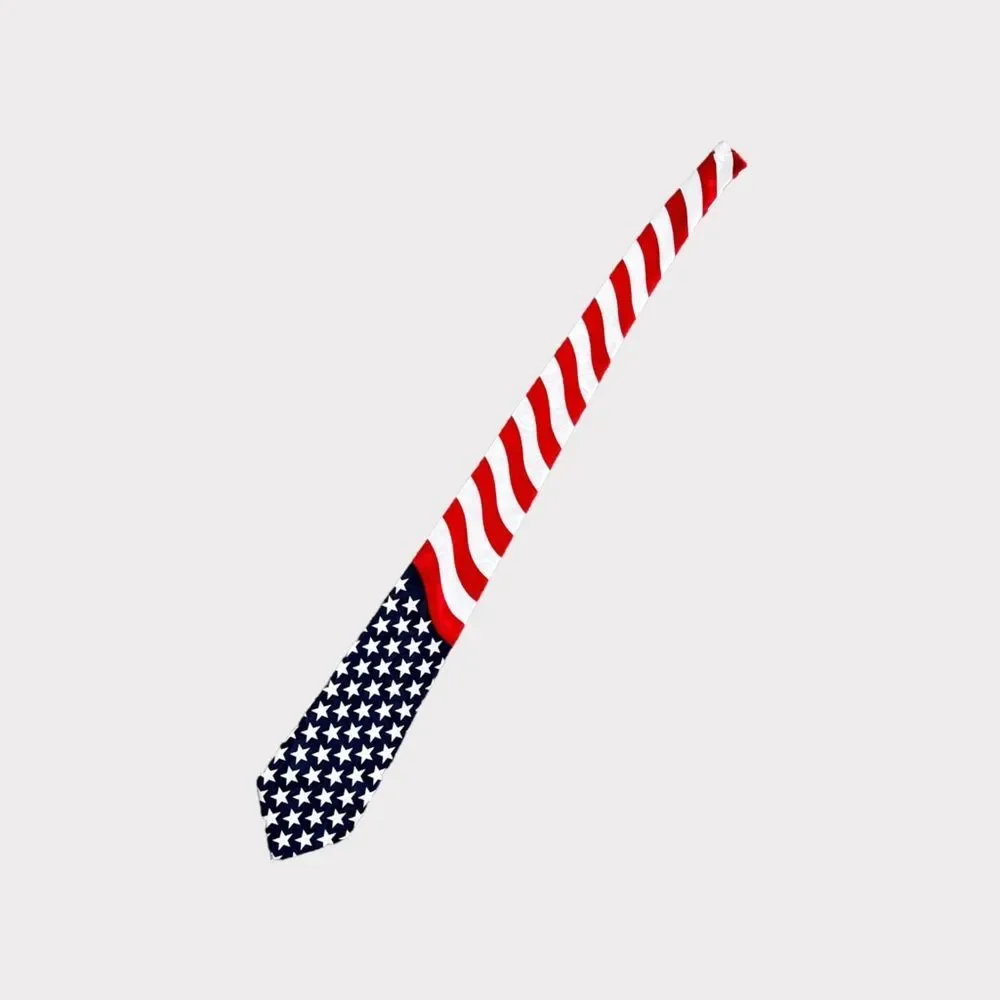 Steven Harris Handmade American Flag Tie Patriotic